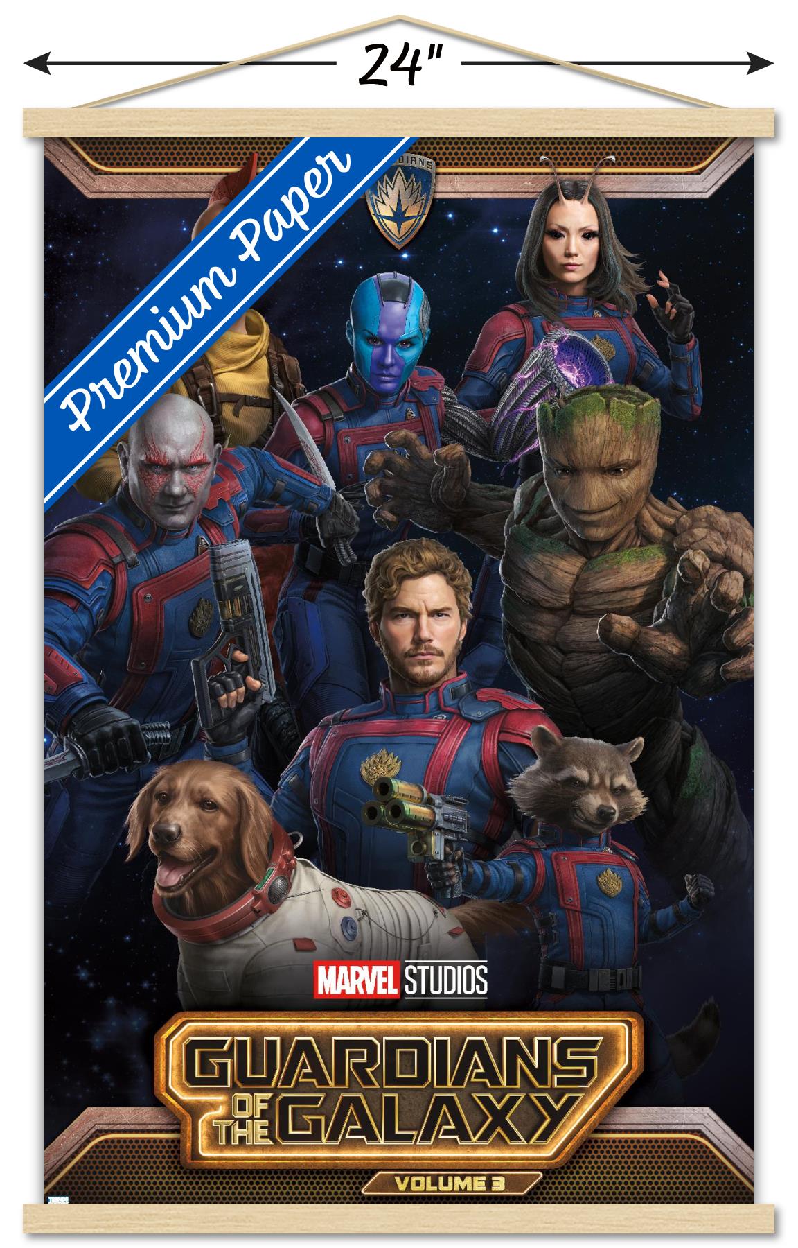 Marvel Guardians of the Galaxy Vol 3 - Group Wall Poster with Magnetic Frame, 22.375" x 34"