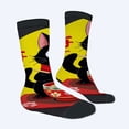 thumbnail image 2 of Four Seasons Universal Socks - 2 Pairs of Whimsical Cat & Noodle Design Unisex Trendy Mixed Color Socks with Playful Patterns, 2 of 5