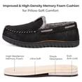 thumbnail image 5 of HomeTop Men's Suede Memory Foam Moccasin Slippers Soft Plush Warm Lining House Shoes, 5 of 6