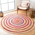 thumbnail image 2 of SAFAVIEH Natural Fiber Anderson Geometric Area Rug, Pink/Natural, 8' x 8' Round, 2 of 8