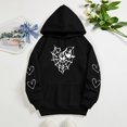 thumbnail image 2 of Zip Up Hoodies for Women 2026 Trendy Gothic Zip Up Hooded Sweatshirts Thermal Long Sleeve Hoodie Jackets Teen Junior Fall Clothes,Black,M, 2 of 6