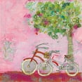 thumbnail image 2 of Day, Kellie 12x12 White Modern Wood Framed Museum Art Print Titled - Pink Bicycles, 2 of 4