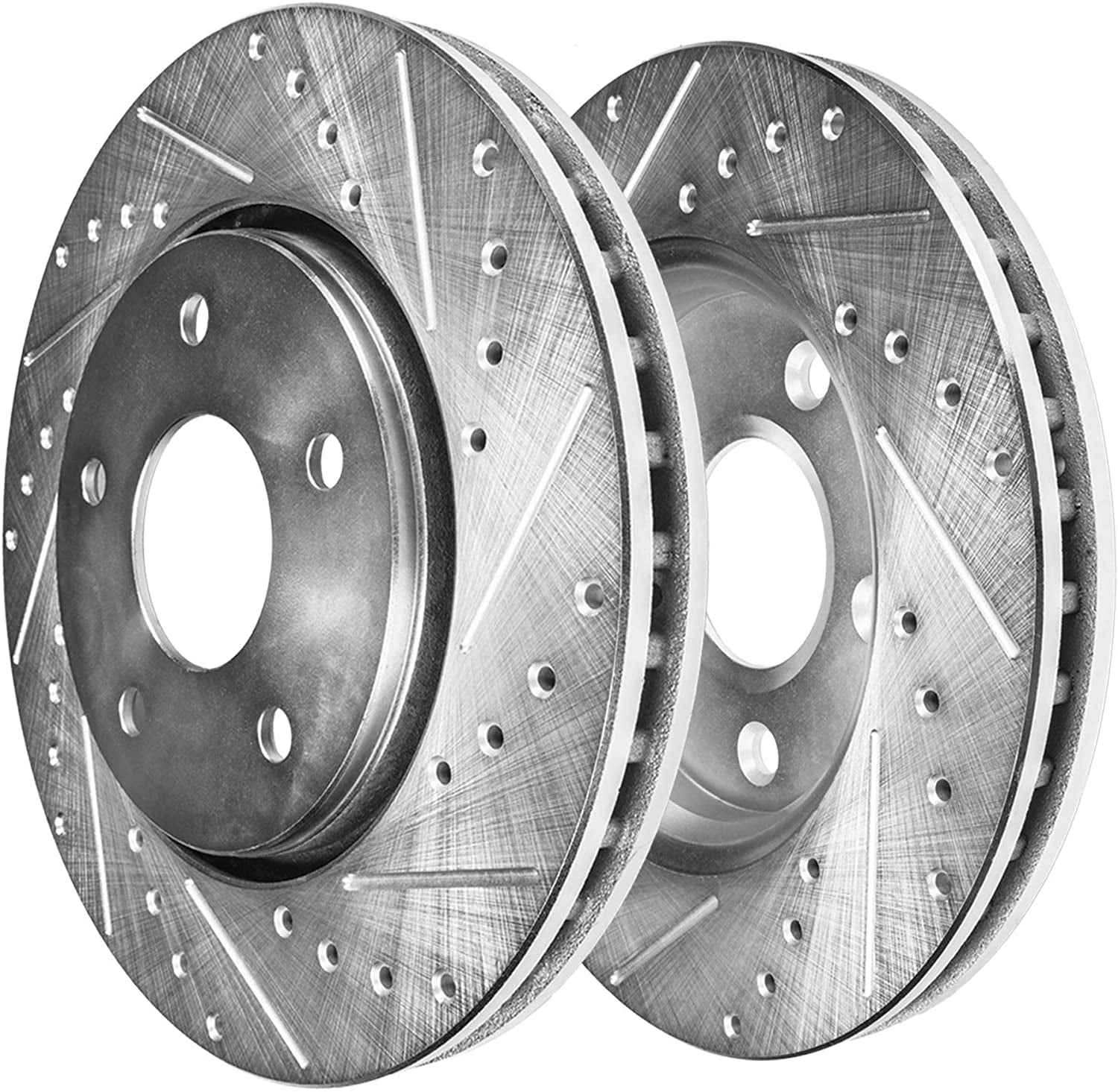 Detroit Axle - 11.65" inch Front Drilled and Slotted Disc Brake Rotors Replacement for 2007-2025 Nissan Altima