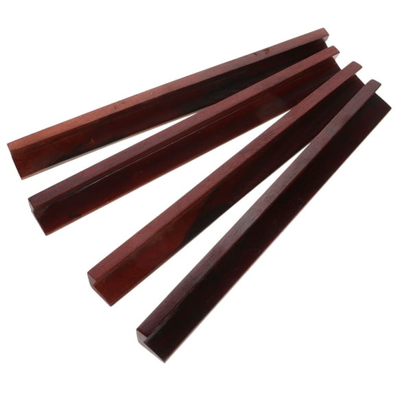 OUNONA 4pcs Wooden Mahjong Pushers with Grooved Design Rummy Replacement Racks Domino Organizer Trays for American Mahjong