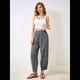 thumbnail image 5 of Pantalones Anchos y Holgados para Mujer, Estilo Palazzo Harén, Informales, con Cintura Elástica y Bolsillos. Gris Oscuro L, 5 of 10