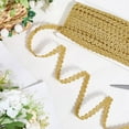 thumbnail image 3 of 25 Yards 1/2 Inch Gold Gimp Braid Trim Metallic Woven Lace Trimming Polyester Upholstery Scroll Wave Rick Rack Fabric Ribbon for Jewelry Making Sewing Costume Craft Clothes Slipcover, 3 of 7