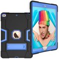 thumbnail image 1 of Mignova for New iPad 7th Generation 10.2" 2019 / iPad 10.2 Case, Hybrid Rugged Heavy Duty Defender Shockproof Protective with Built-in Kickstand for Apple iPad 10.2 Inch 2019 (Black/Blue), 1 of 6