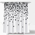thumbnail image 3 of Valentine''s Day Shower Curtain Romantic Black White Heart Dreamy Falling Hearts Cute Sweet Lover Couple Modern Fabric Bathroom Curtain with Hook, 3 of 5