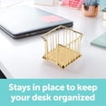 thumbnail image 4 of Note Box, Creative Metal Note Box Stationery Box Home Office Desktop Storage Basket Pen Holder Organizer Decoration, 4 of 5