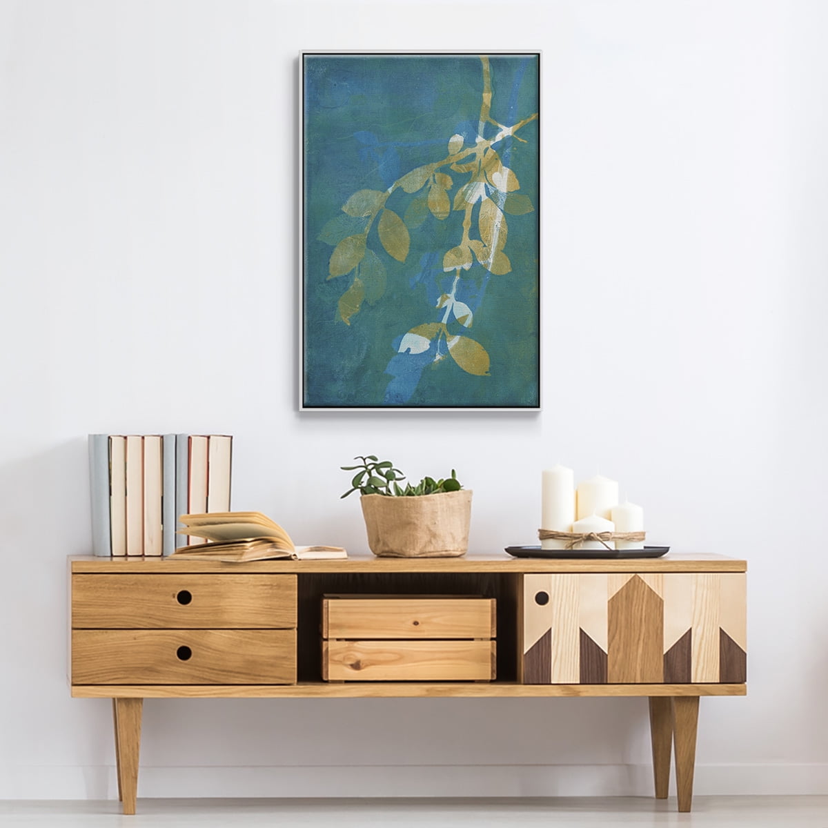 Branching Out XX Framed Premium Gallery Wrapped Canvas - Ready to Hang - 27 x 41 - White Floating Frame