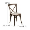 thumbnail image 4 of Flash Furniture 2 Pk. HERCULES Series Early American Cross Back Chair with Cushion, 4 of 14