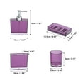 thumbnail image 2 of Unique Bargains 1 Set Lightweight Bathroom Accessories Set for Bathroom Vanities Purple PS, 2 of 4
