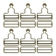 thumbnail image 1 of Unique Bargains Overall Buckles 6 Sets Metal Suspender Replacement Buckles 50mm Bronze Tone, 1 of 6
