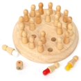 thumbnail image 4 of Juego de fiesta para niños, juego de ajedrez con memoria de madera, juego de mesa de bloques divertidos, juguetes educativos de habilidad cognitiva de Color para niños Xemadio LN-0161, 4 of 7