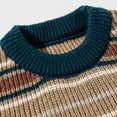 thumbnail image 4 of Wancir Men's Vintage Striped Sweater Oversized Knitted Pullover Crewneck Long Sleeve Colorblock Jumper Tops, 4 of 8
