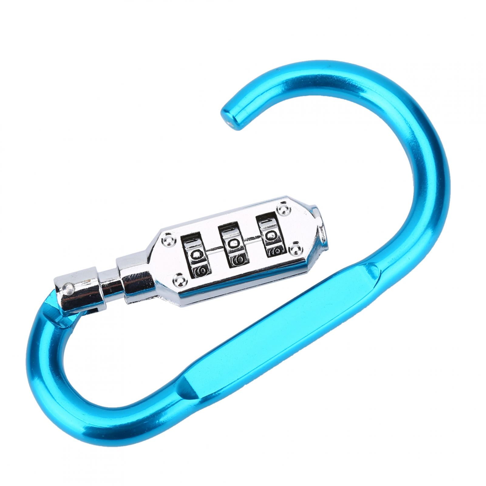 Tebru Carabiner Combination Lock, Locking Carabiner,3Colors Travel Bag