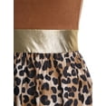 thumbnail image 6 of iiniim Womens Leopard Print Dress Halloween Outfits Costume with Over Sleeve Dark Brown M, 6 of 7