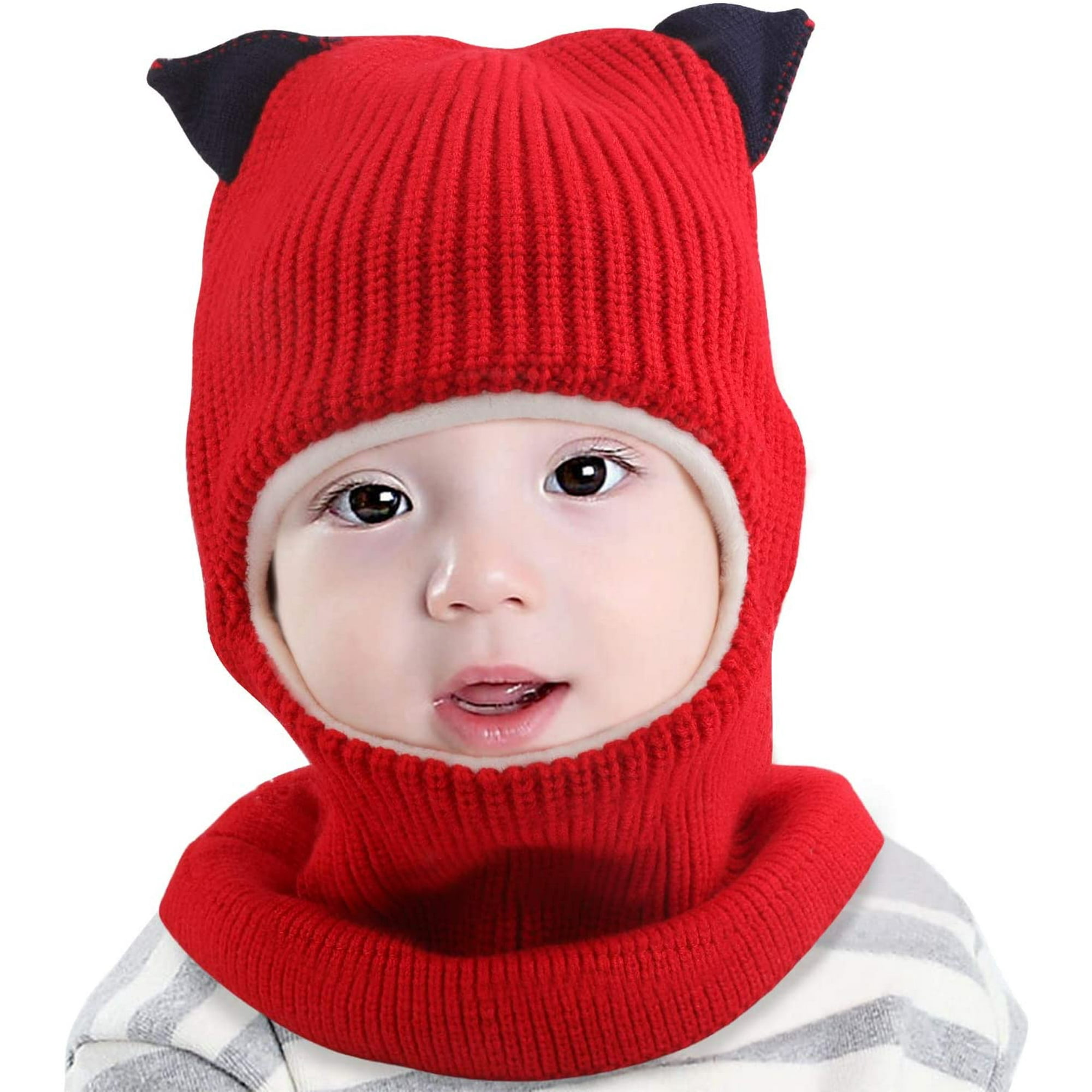 Toddler Winter Warm Hood Hat Thicken Balaclava Beanie Hats for Kids Walmart