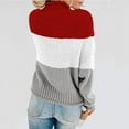 thumbnail image 4 of Tops for Women Trendy Viikei Cardigan Sweaters for Women Clearance under $10.00 Womens Sweaters Winter Women Knit Color Matching Round Neck Loose Casual Sweater Tops, 4 of 6