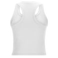 thumbnail image 5 of Women's Henley Crop Tank Tops Button up Sleeveless T Shirts Workout Summer Casual Slim Fit Solid Color Blouses (XL, White), 5 of 7