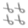 thumbnail image 1 of 100PCS Single Wire Spiral Binding Coils Single Coil 16mm Diameter 140 Sheets Capacity, 4:1 Pitch A4 Paper Spines for Office Files and Engineering Documents, 1 of 7