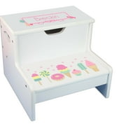 Sweet Treats White Storage Step Stool