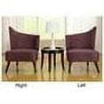 thumbnail image 2 of Elegant Accent Chair With Flaired Back-Fabric:Purple,Side:Left Side, 2 of 3