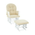thumbnail image 2 of Brisbane Glider and Ottoman Set by Naomi Home-Cushion Color:Cream,Finish:White, 2 of 10