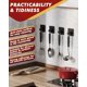 thumbnail image 5 of Toalla Auxmir Heavy Duty con ganchos adhesivos, 10 kg, 5 unidades, acero inoxidable, 5 of 9