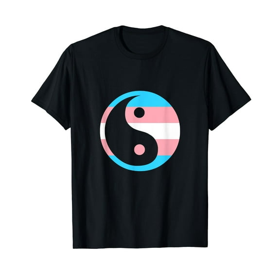 Trans Flag Yin Yang Transgender T-Shirt