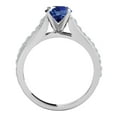 thumbnail image 2 of Mauli Jewels Rings for Women 1.06 Carat Diamond And Tanzanite Ring Prong-Setting 10k White Gold, 2 of 6