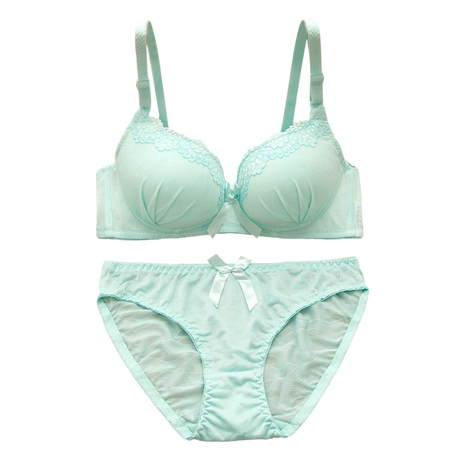 WENJUN Women's Sexy Lace Lingerie Set, See Through Underwear Floral  Underwire Everyday Bra and Panty (Color : Light green, Size : 80E) :  : Clothing, Shoes & Accessories