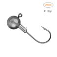 thumbnail image 2 of Kit de 20 anzuelos de pesca con cabeza redonda y cebo para pesca, 2 of 6