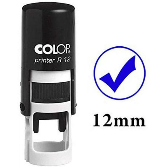 GOOD Self Inking Mini Rubber Stamp Colop Round Decorative Teachers Stamps 12mm