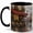 Black, variant on Paris Rainy Café Street 11oz Ceramic Mug, Romantic City Watercolor Art