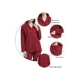 thumbnail image 5 of GLOBAL Women's 100% Cotton Flannel Pajama Set - Cozy Winter 2-Piece Loungewear with Button-Down Top & Pants, Size S-3XL, 5 of 6