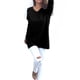 thumbnail image 2 of Minnieouse Suéter con cuello en V, suéteres transpirables de otoño, jerséis de manga larga, blusas ligeras portátiles de invierno, blusa Prendas para la parte del cuerpo Negro XXL, 2 of 6