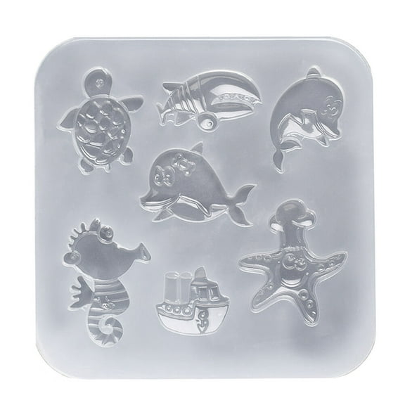 Raindrops Silicone Food Moulds Marine Animal Cake Mold White 1Pcs for Chocolate Molding