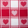 thumbnail image 5 of Contemporary Home Living Set of 6 Red and White Checkered Design Square Napkins 20", 5 of 6