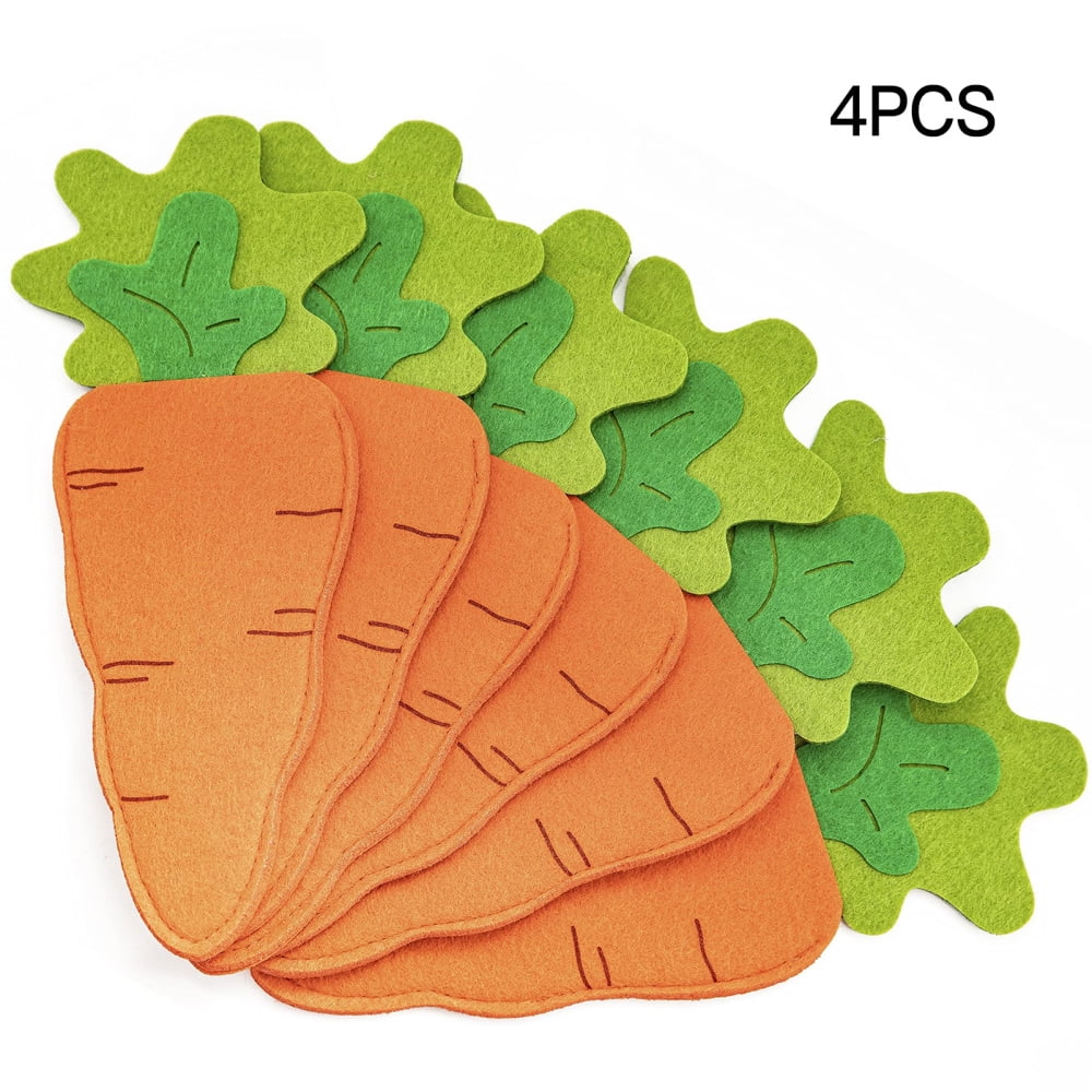 8Pcs Paper Plates Carrot Shape Cartoon Disposable Vegetable Tableware Thick  Paper Trays Dishes Happy Easter Day