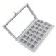 thumbnail image 1 of Caja De Joyería Organizador 28 Sección Moderna Joyería De s Mujeres De s Mujeres Para El Pendiente Colr Caja De Gris Gloria Estuche de joyería, 1 of 5