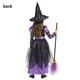 thumbnail image 4 of Disfraz de bruja de Halloween compatible con niñas Vestido de bruja de Halloween morado/negro, 4 of 5
