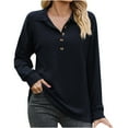 thumbnail image 2 of SEMPAI Blouses & Tops Women Tops Long Sleeve Round Neck Womens Tops Hoodies Relaxed Fit Up to 60% Off Athletic Solid Plus Size Gift for Womens Plus Size Tops Amazing Prices, 2 of 4