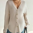 thumbnail image 6 of Edvintorg Fall Maternity Clothes Women's Knitted Front Button Cardigan Coat V Neck Long Sleeve Knitted Tops Maternity Sweater for Pregnant Women, 6 of 6