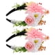 thumbnail image 1 of KAKOWELY 2 diademas florales realistas para novias y decoraciones de fiesta. Ideales para bodas y festivales. Añaden elegancia y encanto a cualquier atuendo., 1 of 5