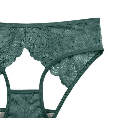 

Cathalem Cotton Underwear for Women Seamless Womens LaceSexy Breathable Lace Hollow Out And Raise The Women Briefs Underwear Underpants B One Size