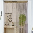 thumbnail image 4 of Inteprter Cortina de madera natural con cuentas para puerta, divisor de ambientes, estilo bohemio hippie, para colgar en el patio. Sombras de ventana mi, 4 of 6