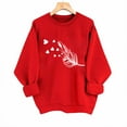 thumbnail image 5 of NuoCaiYun Valentines Day Sweatshirt for Women Love Heart Graphic Long Sleeve Pullover Tops Casual Valentines Gifts, 5 of 6