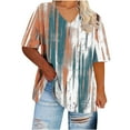 thumbnail image 2 of COM1950s Shorts pour Femmes, Chemises pour Femmes, T-Shirt à Manches Courtes Col en V Grande Taille pour Femmes, T-Shirts à Manches 3/4 pour Femmes, T-Shirts à Manches Courtes pour Femmes, 2 of 9
