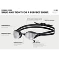 thumbnail image 2 of Unisex Cobra Core Swipe Anti-Fog Racing Swim Goggles for Men and Women Polycarbonate Mirror/Non-Mirror Lens, 2 of 5